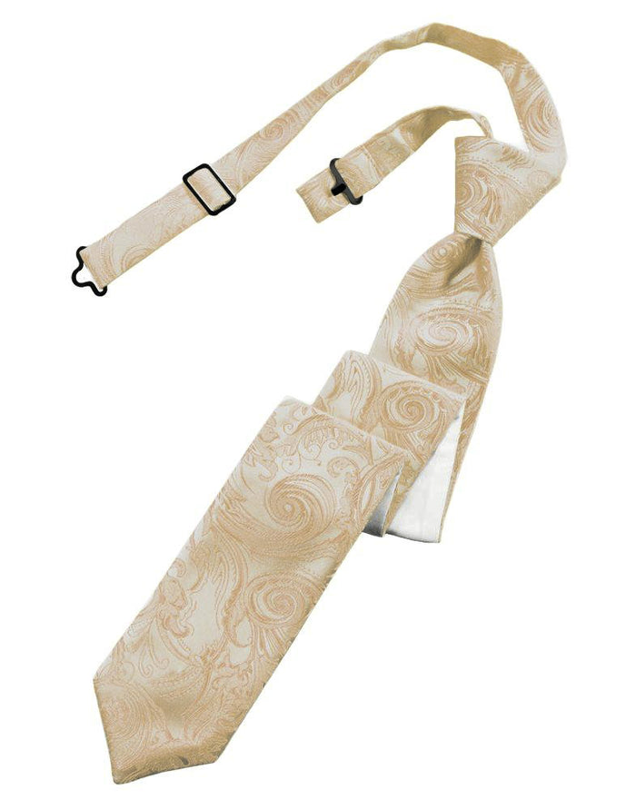 Golden Tapestry Pre-Tied Skinny Tie