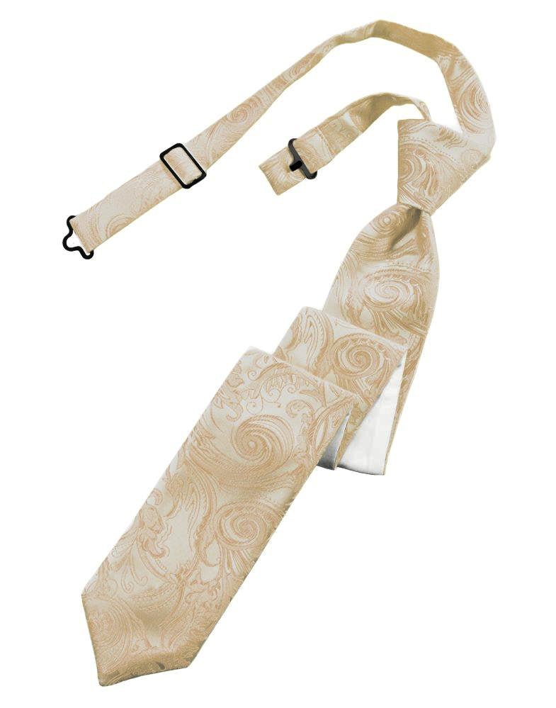 Golden Tapestry Pre-Tied Skinny Tie