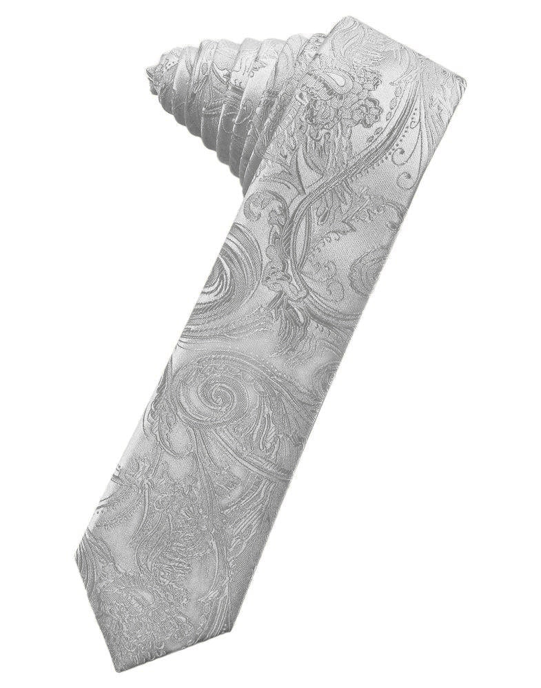 Platinum Tapestry Self-Tie Skinny Tie