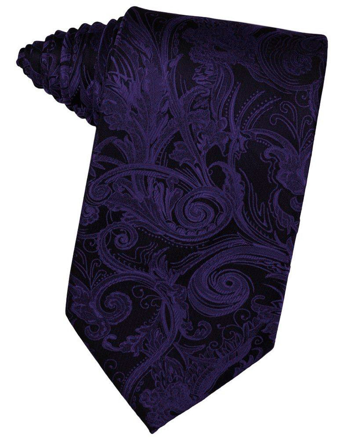 Purple Tapestry Self-Tie Long Tie
