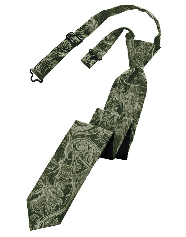 Sage Tapestry Pre-Tied Skinny Tie