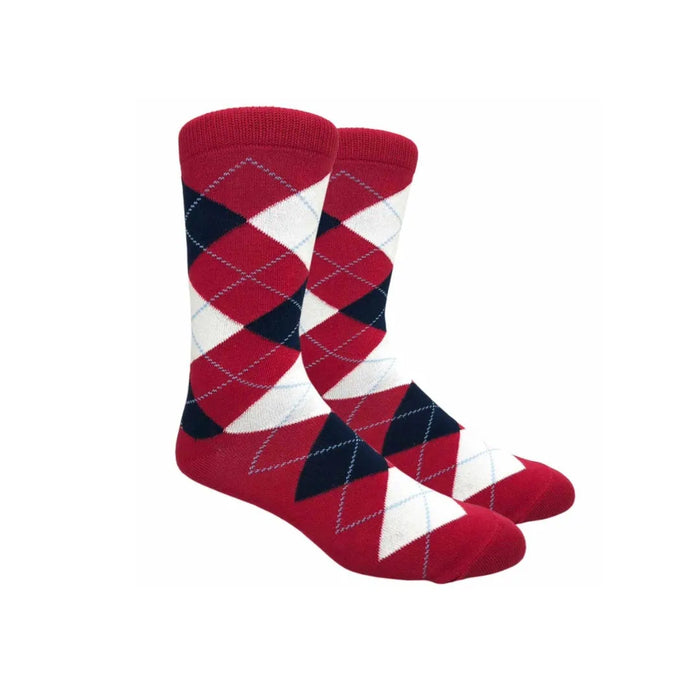Red Argyle Socks