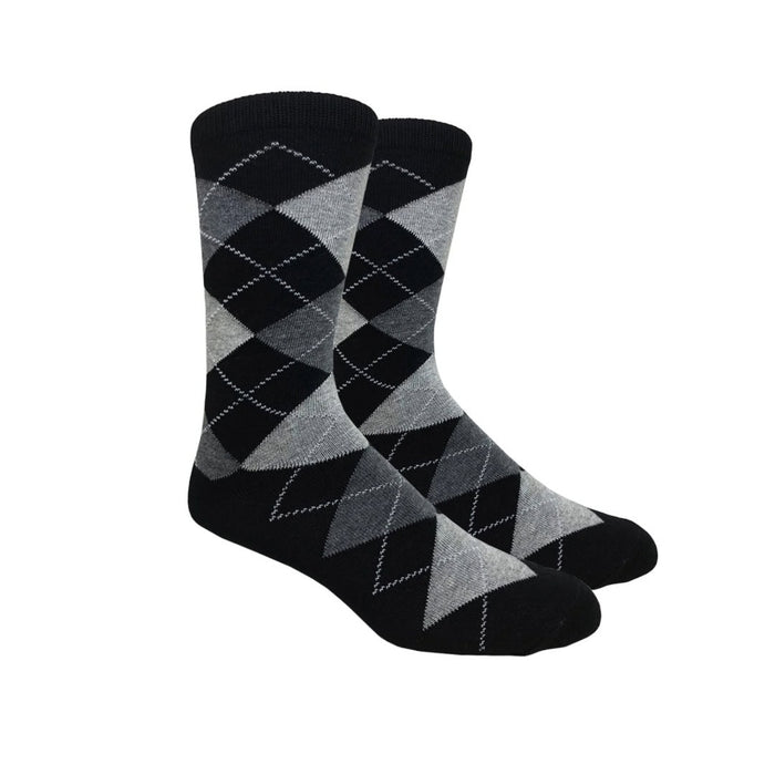Black Argyle Socks