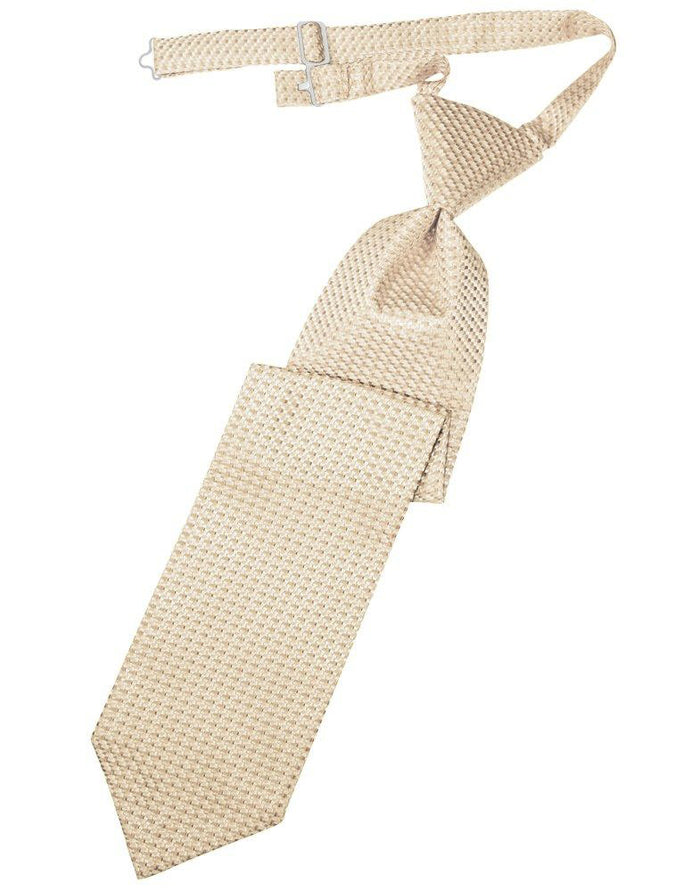 Light Champagne Venetian Pre-Tied Long Tie