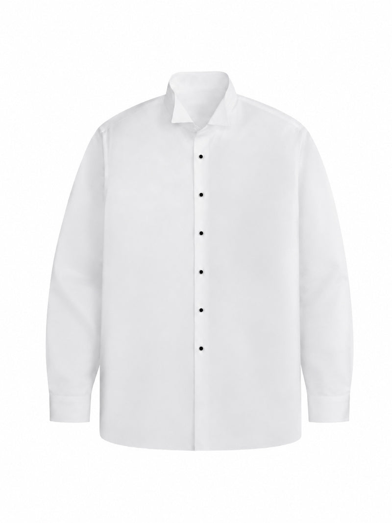 White Wingtip Tuxedo Shirt