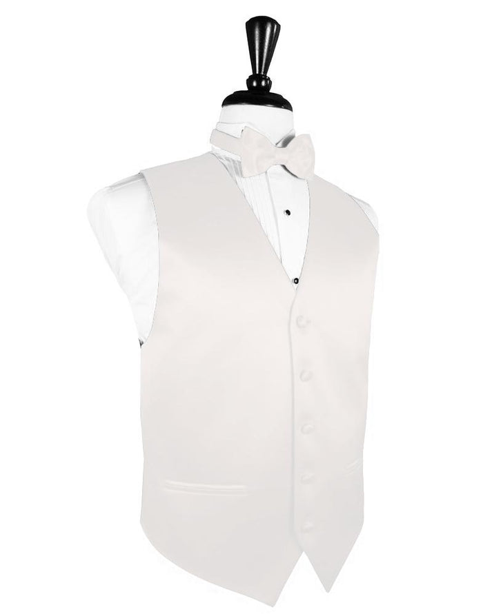 Angel Pink Solid Satin Vest - Tuxedo Club