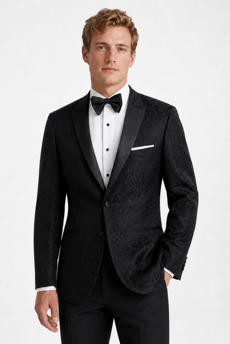 Black Paisley Tuxedo Jacket