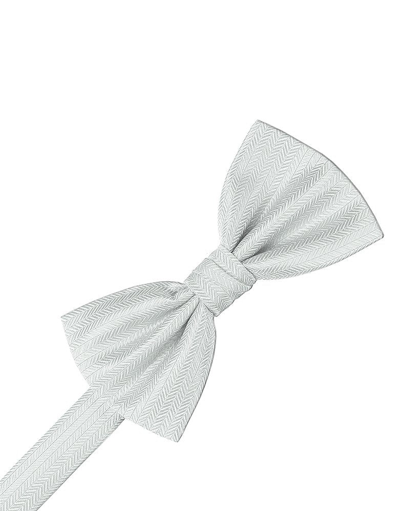 Platinum Herringbone Bowtie