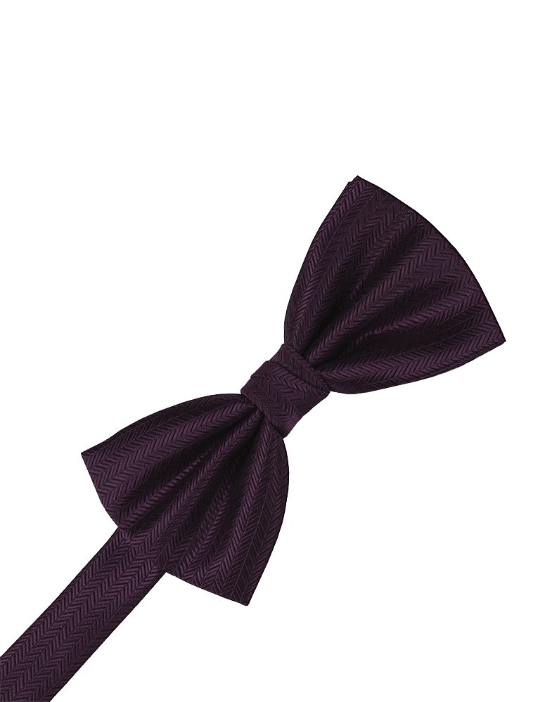 Raisin Herringbone Bowtie