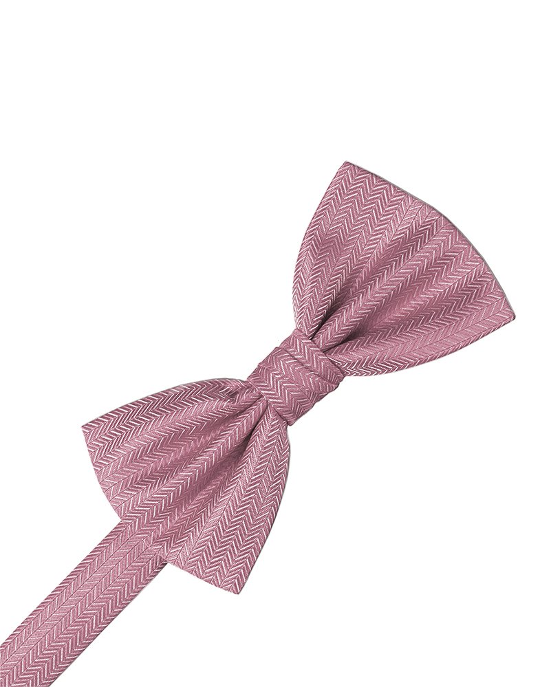 Rose Herringbone Bowtie