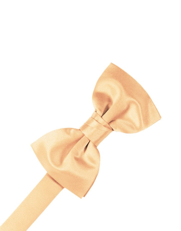 Apricot Solid Satin Bowtie
