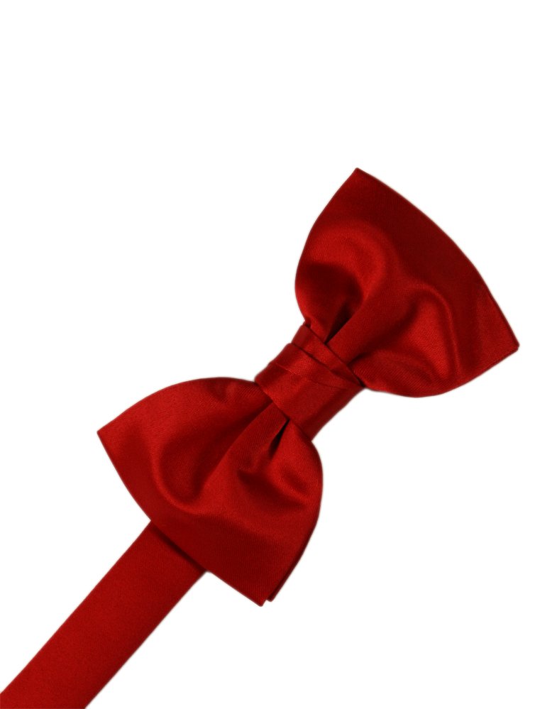 Scarlet Solid Satin Bowtie