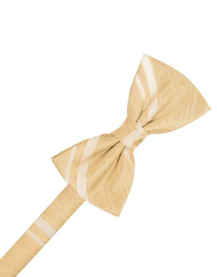 Harvest Maize Striped Satin Bowtie - Tuxedo Club