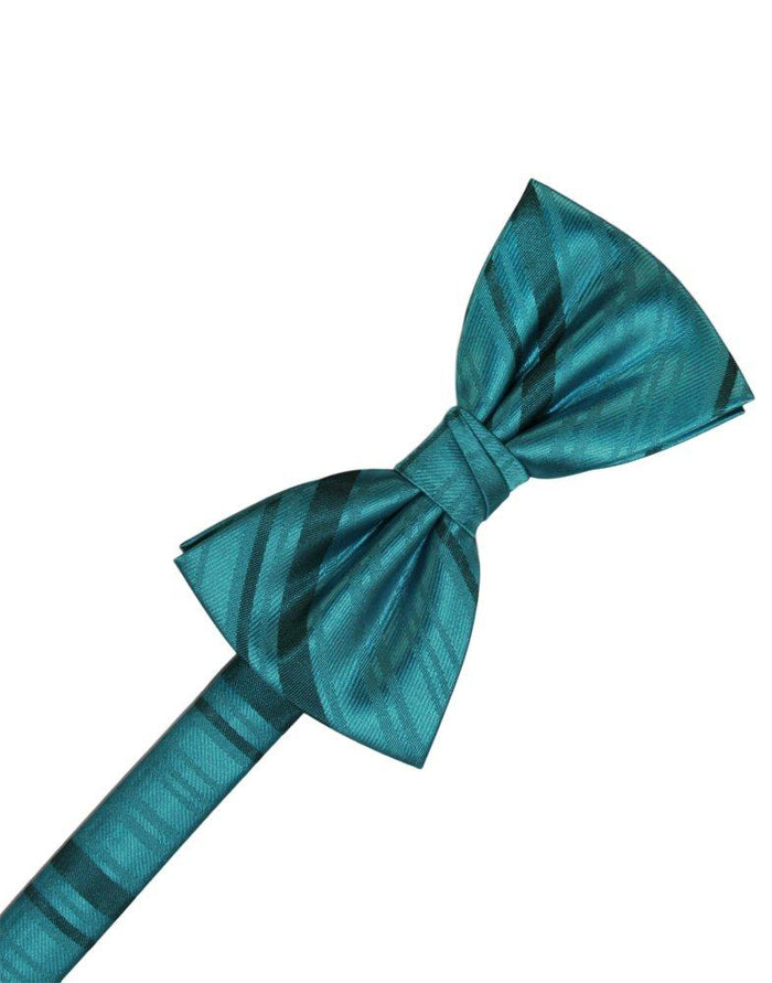 Oasis Striped Satin Bowtie - Tuxedo Club