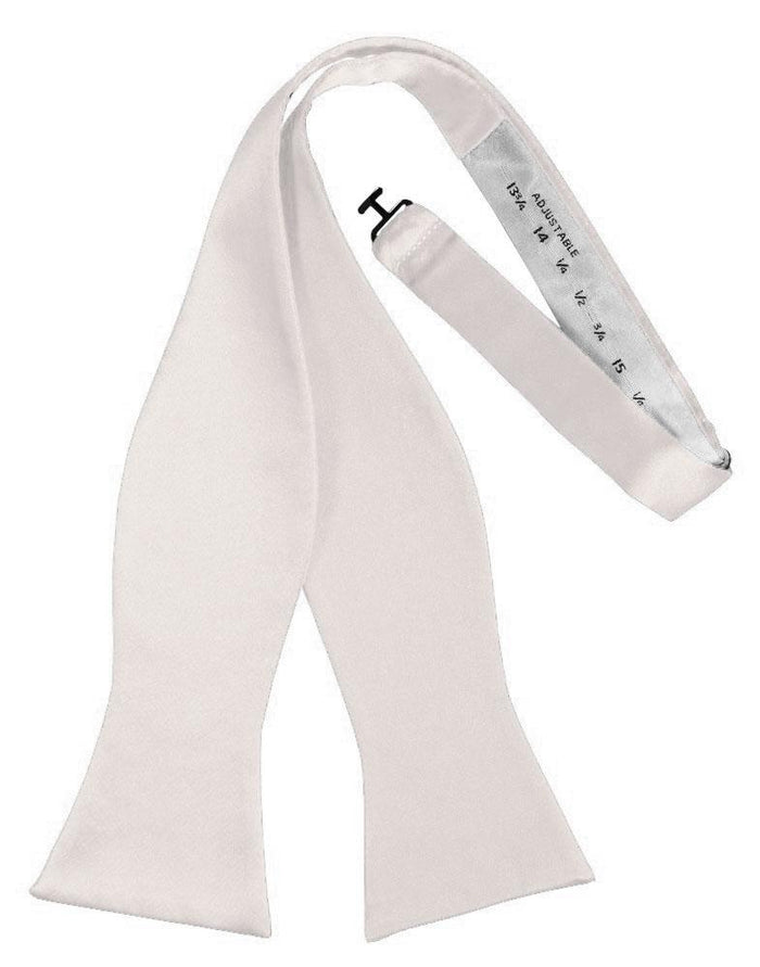 Angel Pink Self-Tie Solid Satin Bowtie - Tuxedo Club