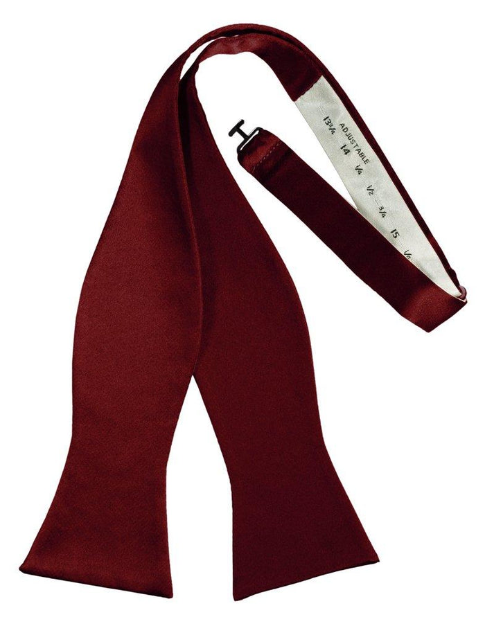 Apple Self-Tie Solid Satin Bowtie - Tuxedo Club