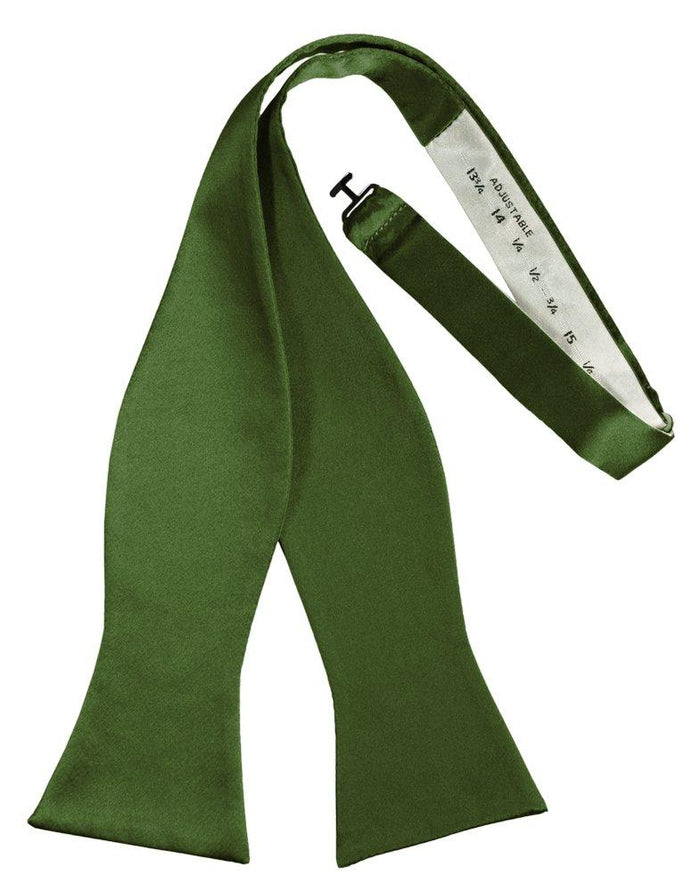 Clover Self-Tie Solid Satin Bowtie - Tuxedo Club