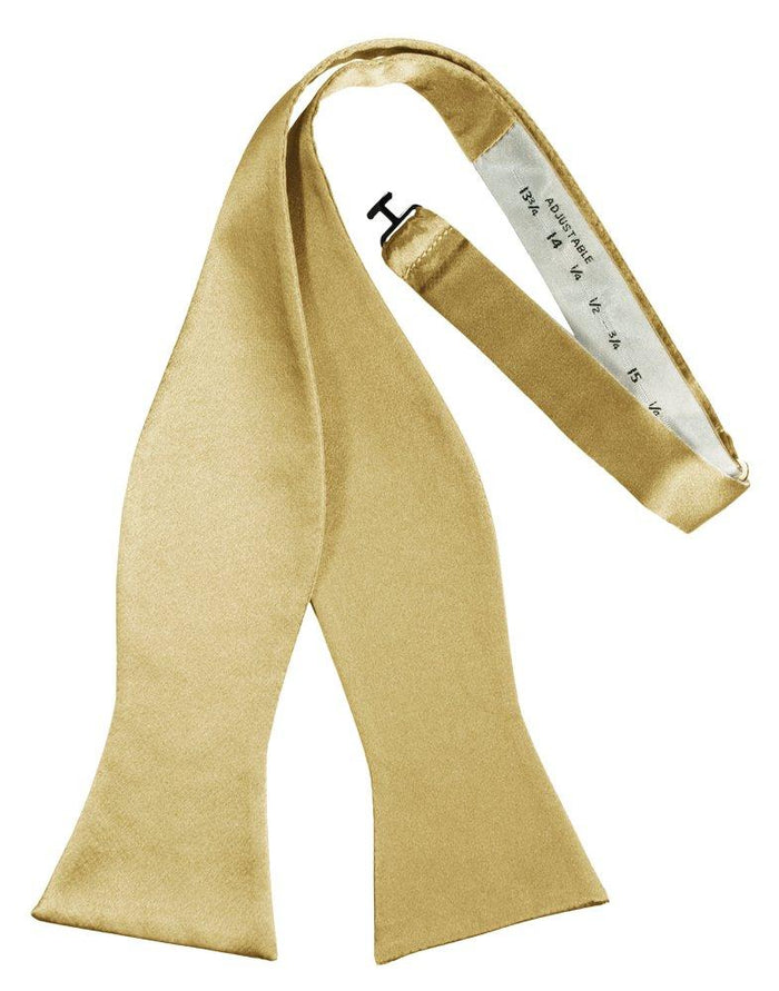 Harvest Maize Self-Tie Solid Satin Bowtie - Tuxedo Club
