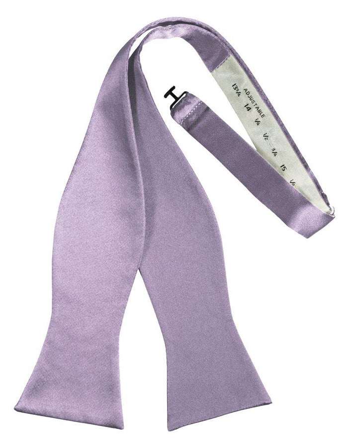 Heather Self-Tie Solid Satin Bowtie - Tuxedo Club