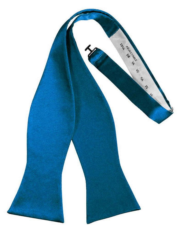Pacific Self-Tie Solid Satin Bowtie - Tuxedo Club