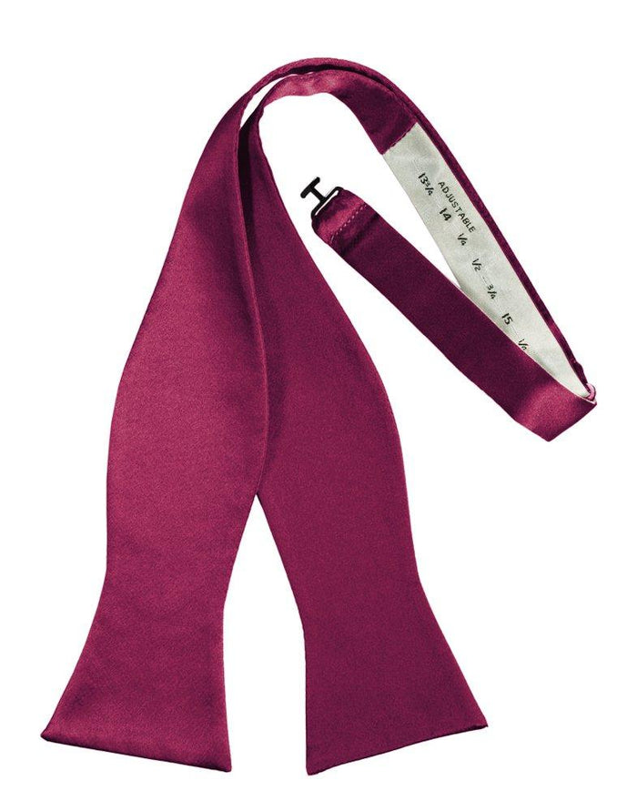 Watermelon Self-Tie Solid Satin Bowtie - Tuxedo Club
