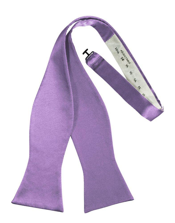 Wisteria Self-Tie Solid Satin Bowtie - Tuxedo Club