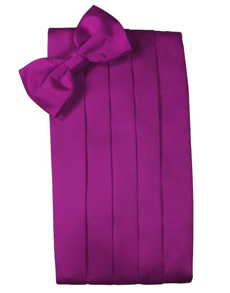 Cassis Solid Satin Cummerbund