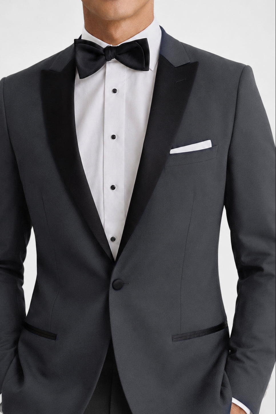 Steel Gray Peak Tuxedo