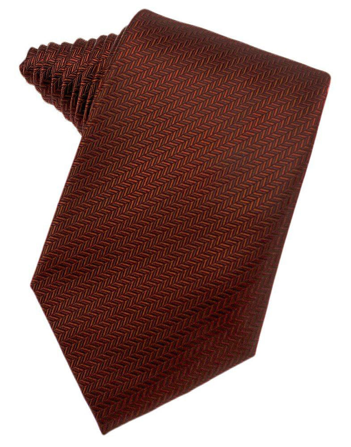 Cinnamon Herringbone Suit Tie