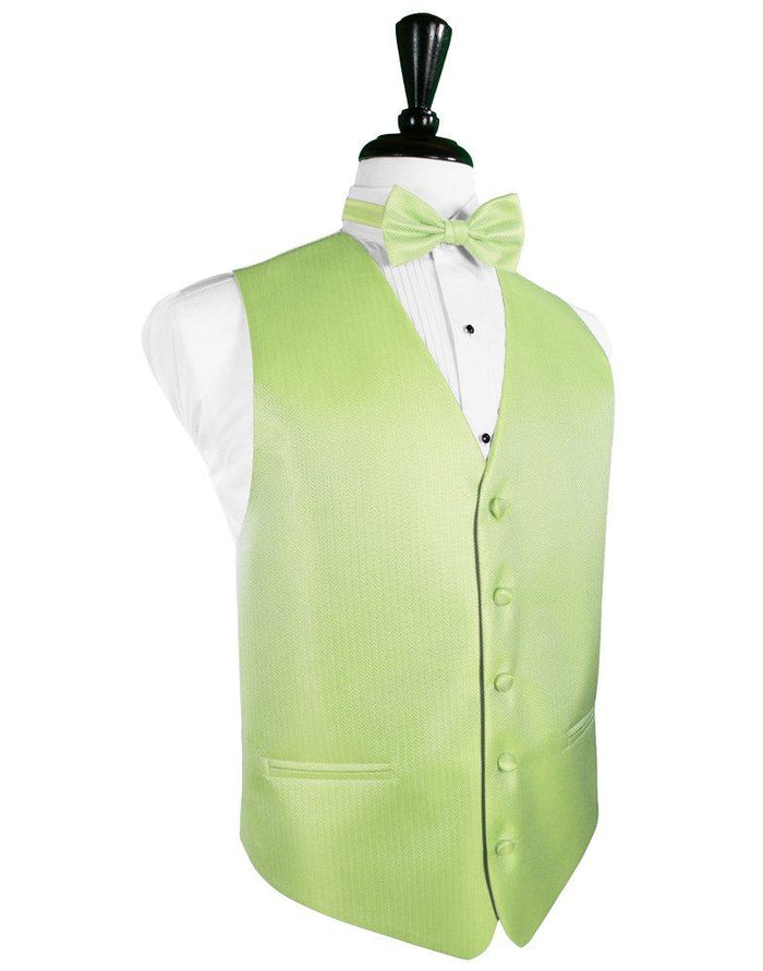 Kiwi Herringbone Tuxedo Vest - Tuxedo Club