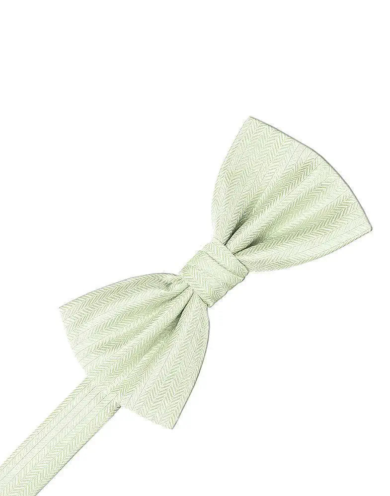 Pistachio Herringbone Bowtie