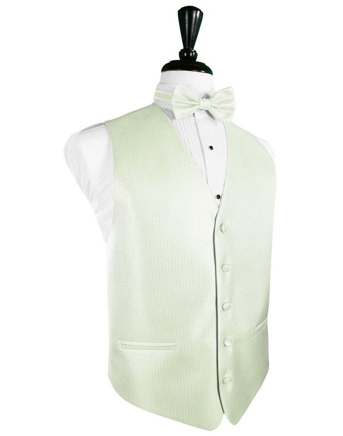 Pistachio Herringbone Tuxedo Vest - Tuxedo Club