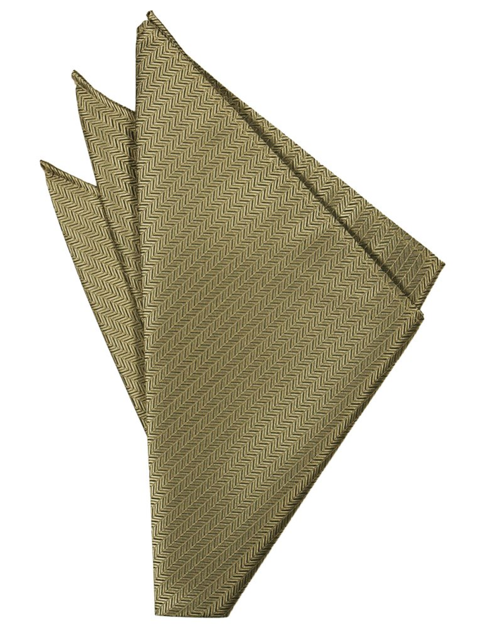 Bamboo Herringbone Pocket Square - Tuxedo Club