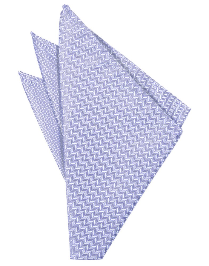 Periwinkle Herringbone Pocket Square - Tuxedo Club