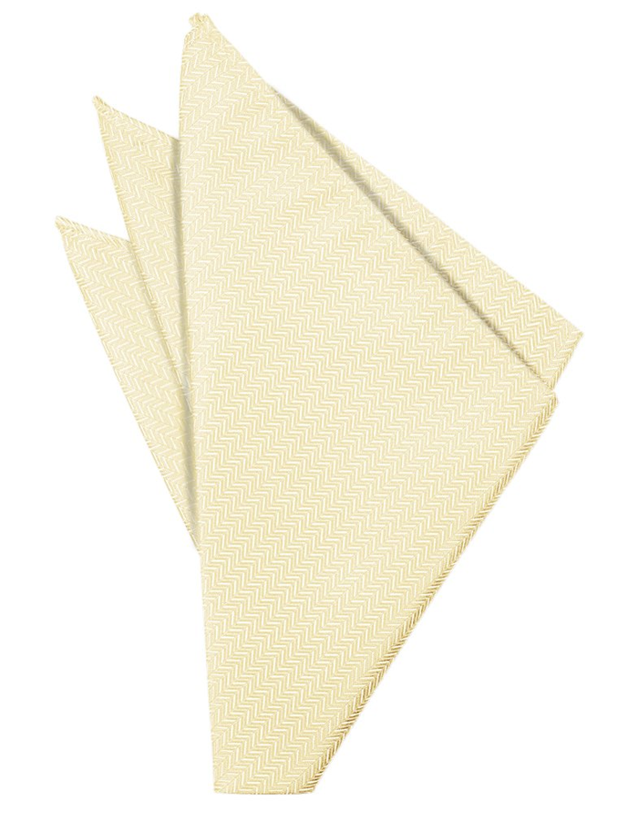 Sand Herringbone Pocket Square - Tuxedo Club