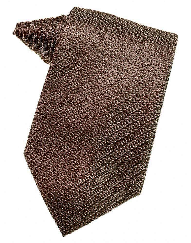 Espresso Herringbone Self-Tie Long Tie