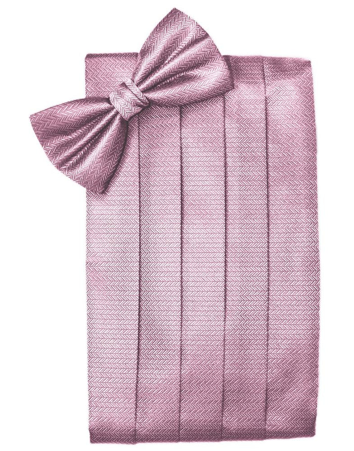 Rose Herringbone Cummerbund - Tuxedo Club