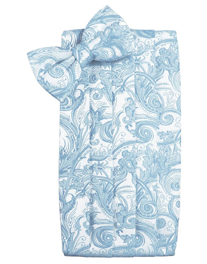 Light Blue Tapestry Cummerbund - Tuxedo Club