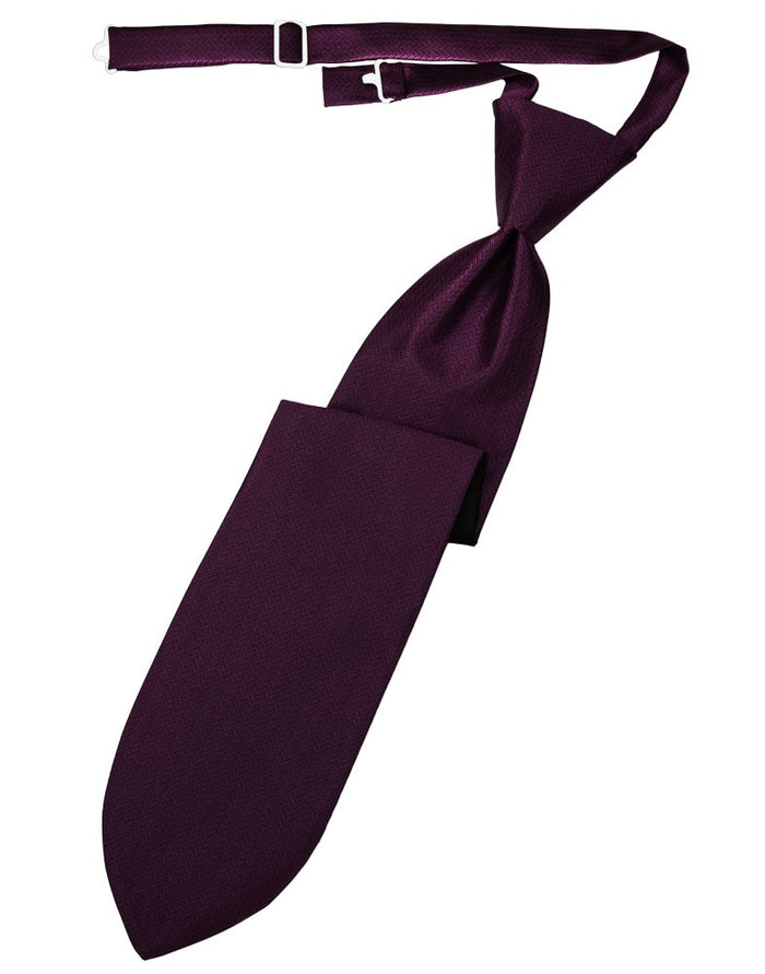 Sangria Herringbone Long Tie