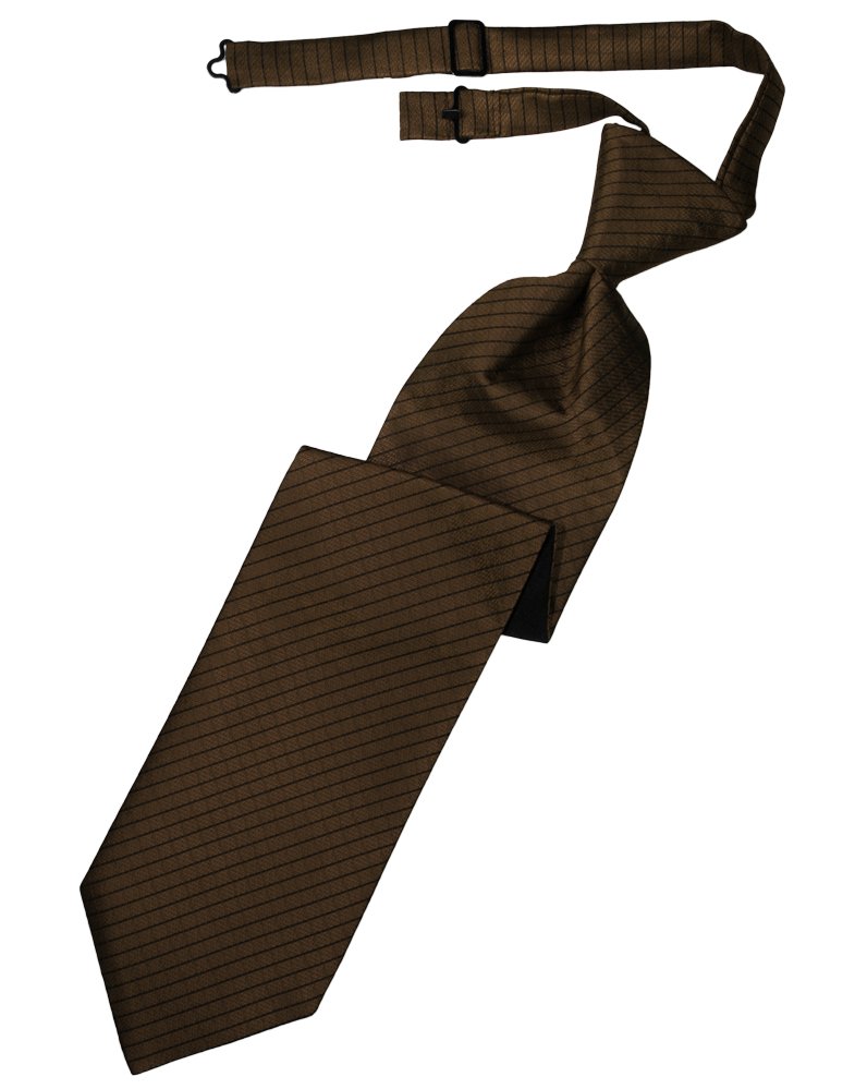 Chocolate Palermo Pre-Tied Long Tie
