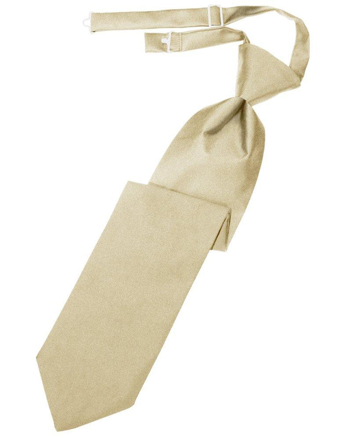 Bamboo Solid Satin Long Tie - Tuxedo Club