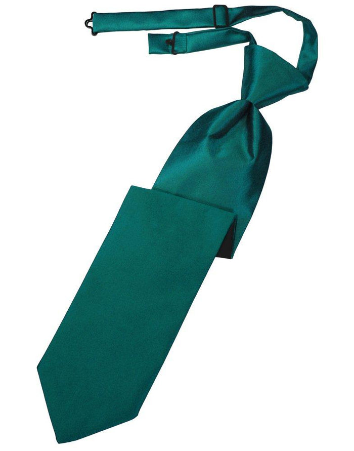 Jade Solid Satin Long Tie - Tuxedo Club