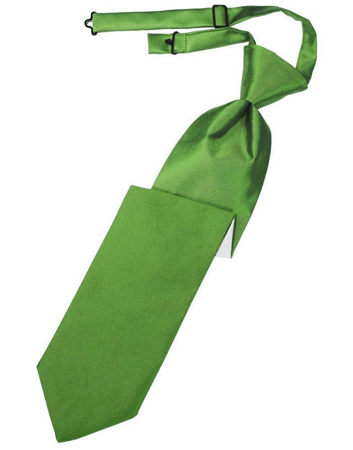 Kelly Solid Satin Long Tie - Tuxedo Club