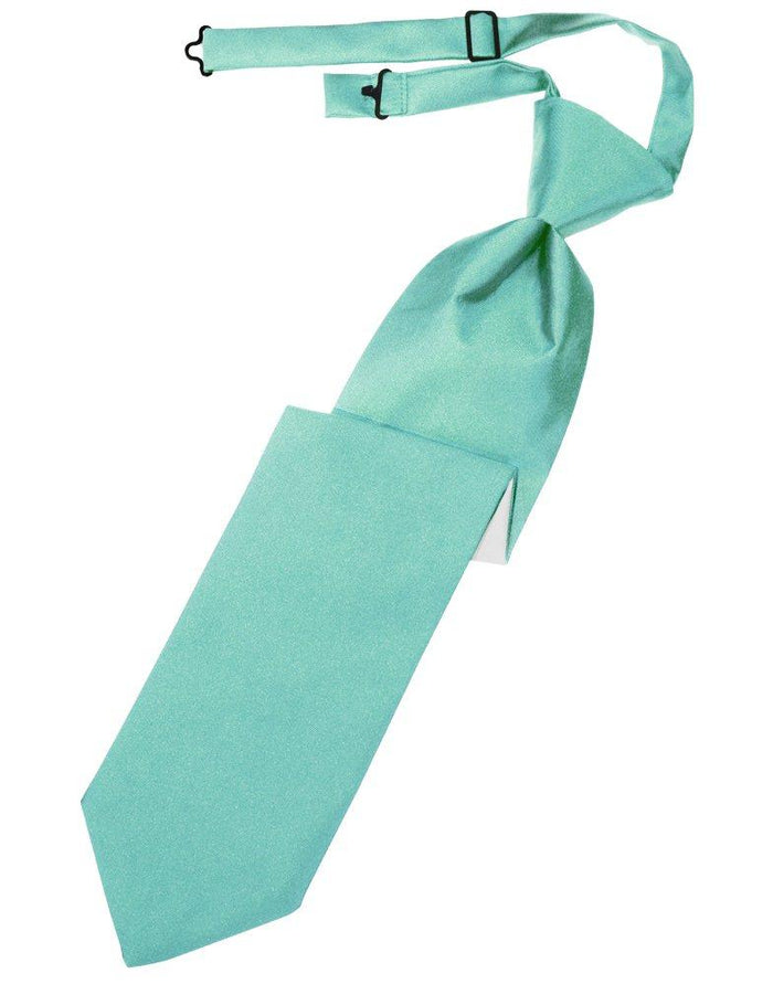Mermaid Solid Satin Long Tie - Tuxedo Club