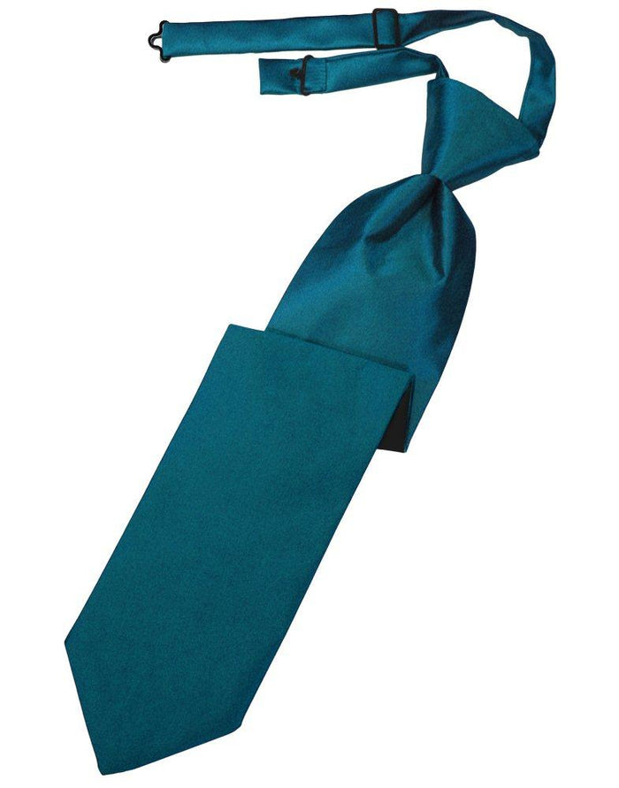 Oasis Solid Satin Long Tie - Tuxedo Club