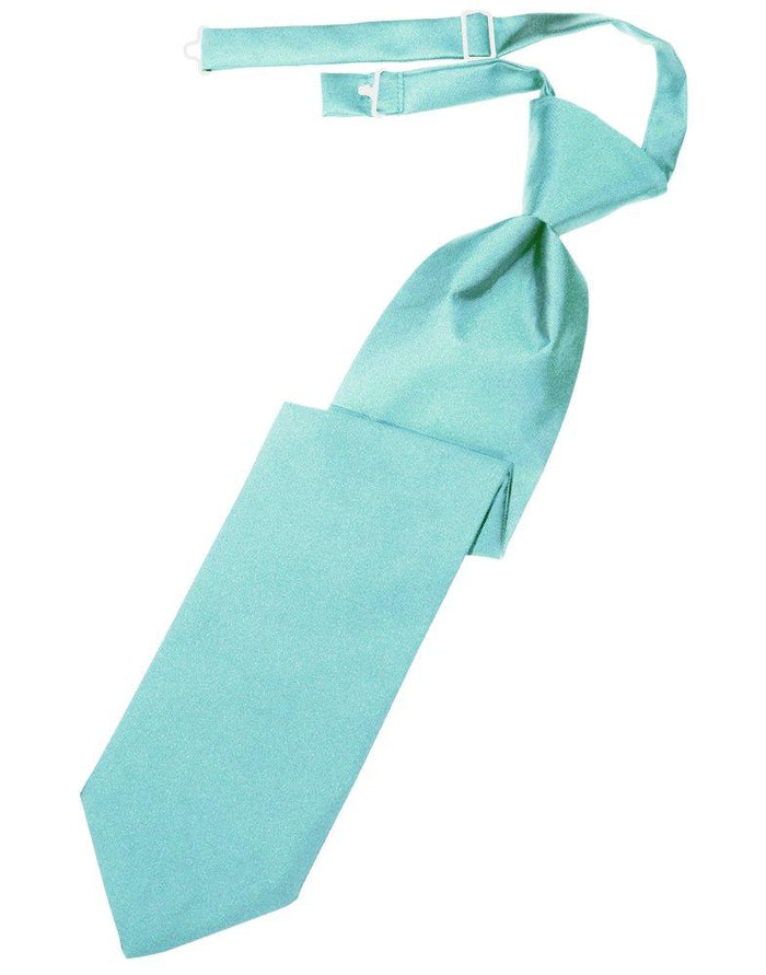 Pool Solid Satin Long Tie - Tuxedo Club