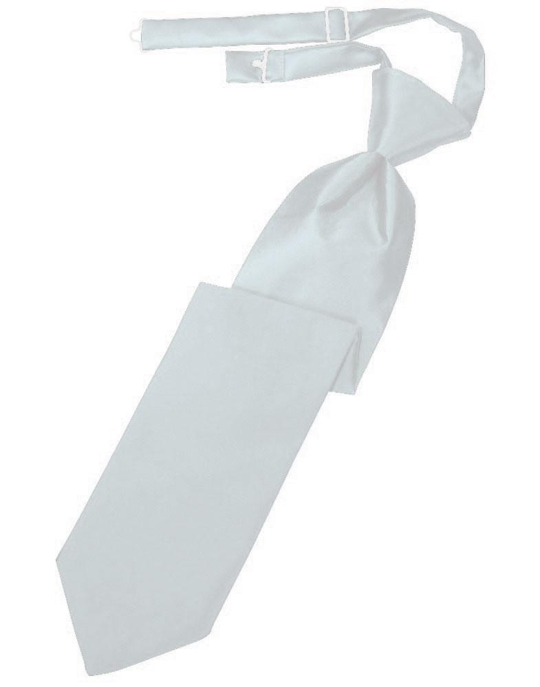 Seaglass Blue Solid Satin Long Tie