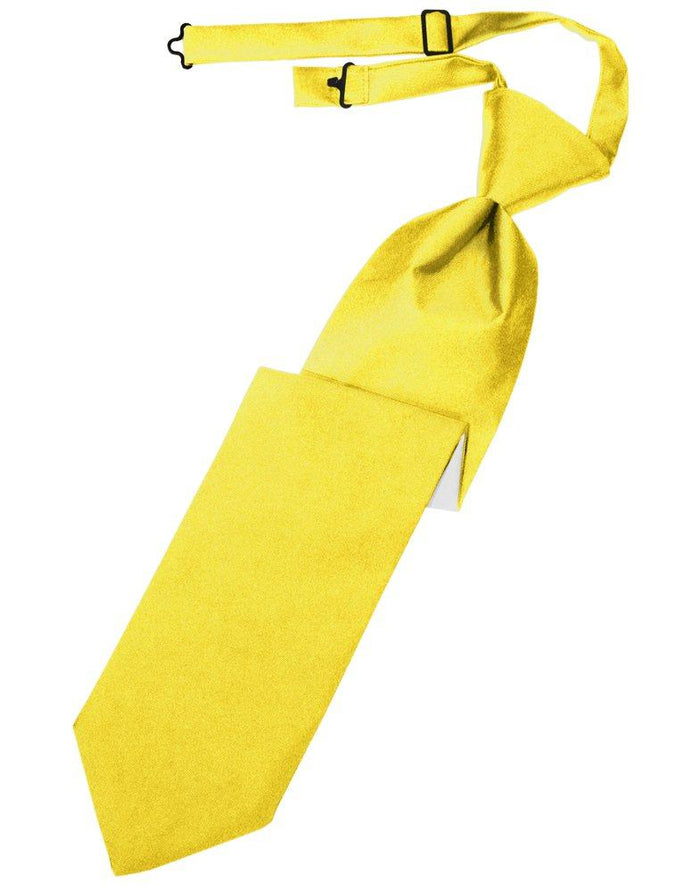 Sunbeam Solid Satin Long Tie - Tuxedo Club