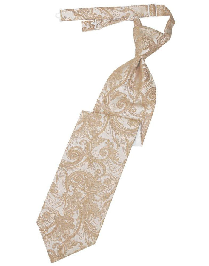 Latte Tapestry Long Tie - Tuxedo Club