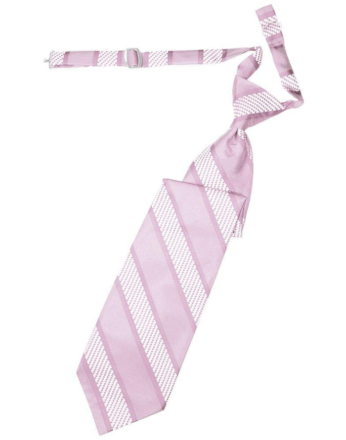 Pink Venetian Stripe Long Tie - Tuxedo Club